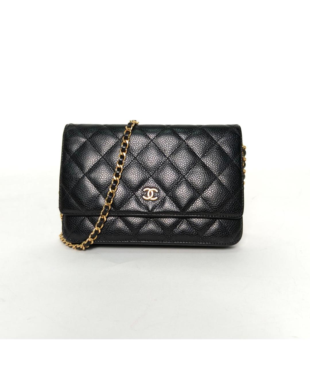 CHANEL Черная кожаная сумка через плечо, фото 2