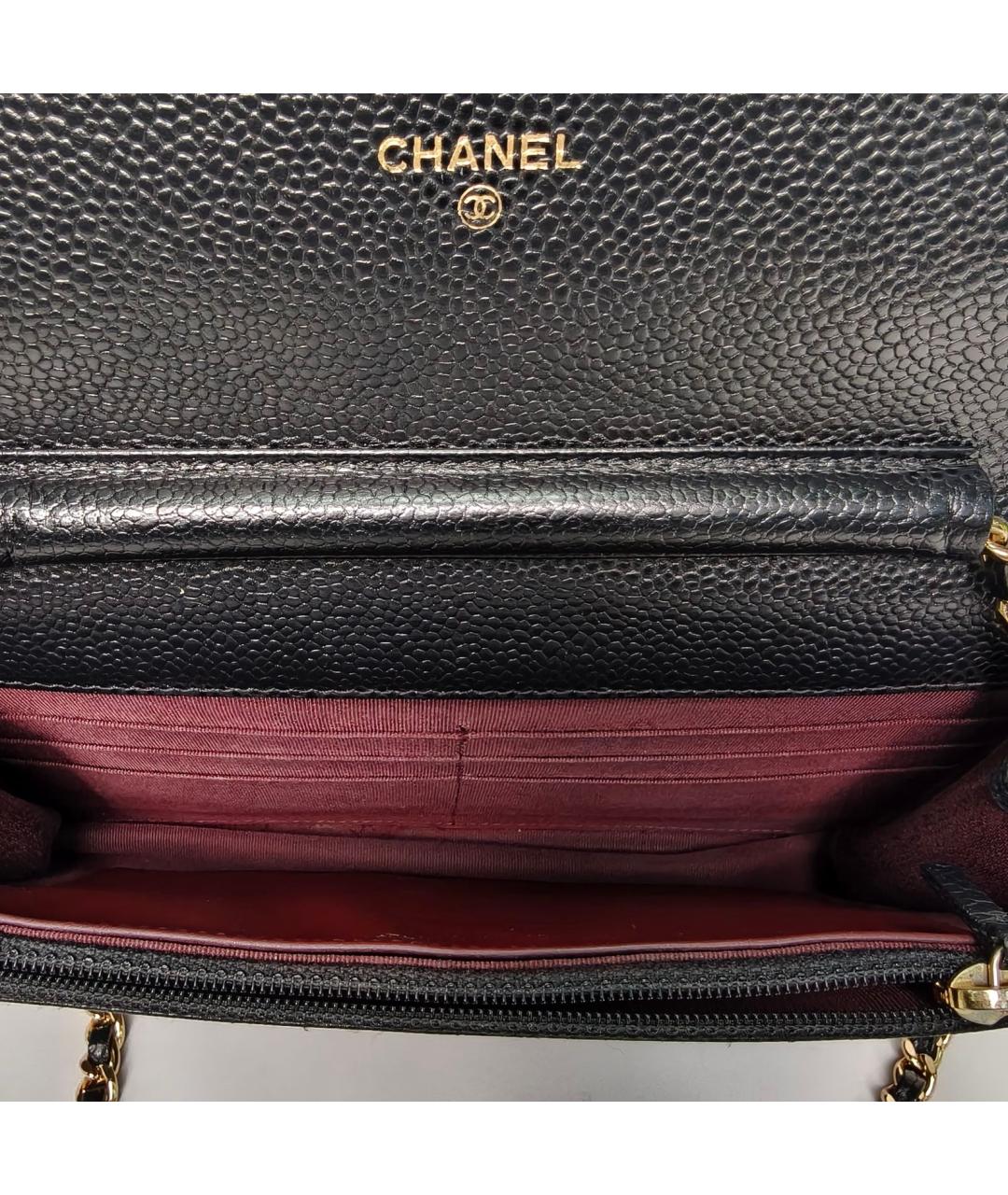 CHANEL Черная кожаная сумка через плечо, фото 8