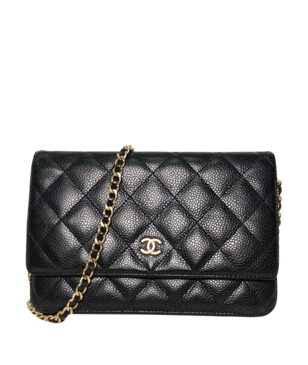 CHANEL Черная кожаная сумка через плечо, фото 1