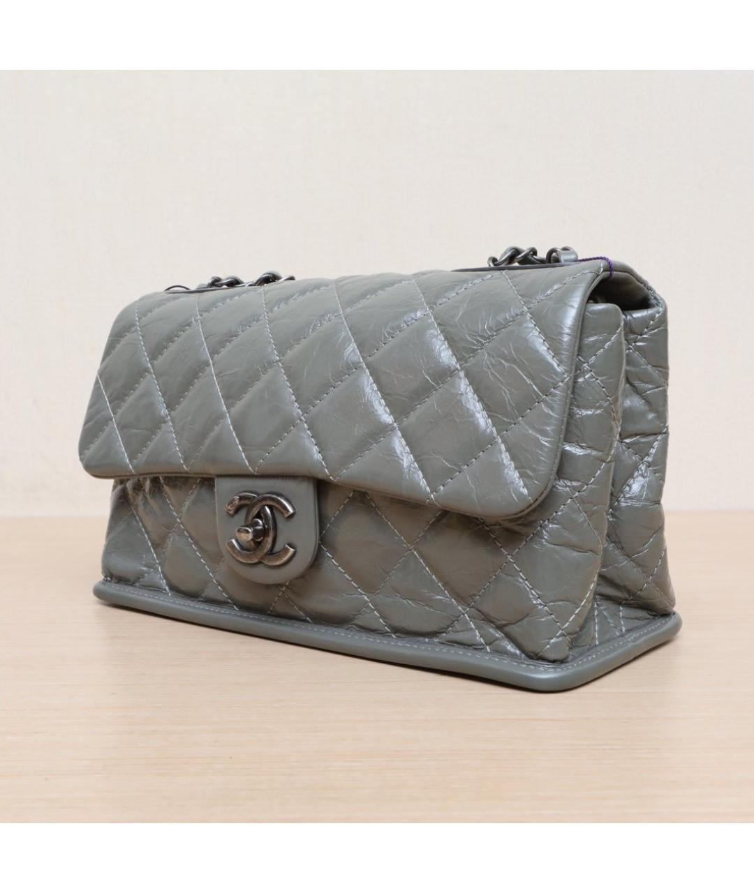 CHANEL Зеленая кожаная сумка через плечо, фото 4