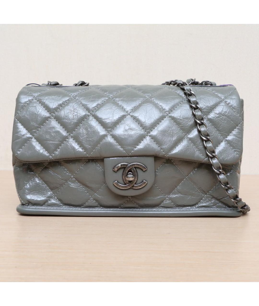 CHANEL Зеленая кожаная сумка через плечо, фото 3