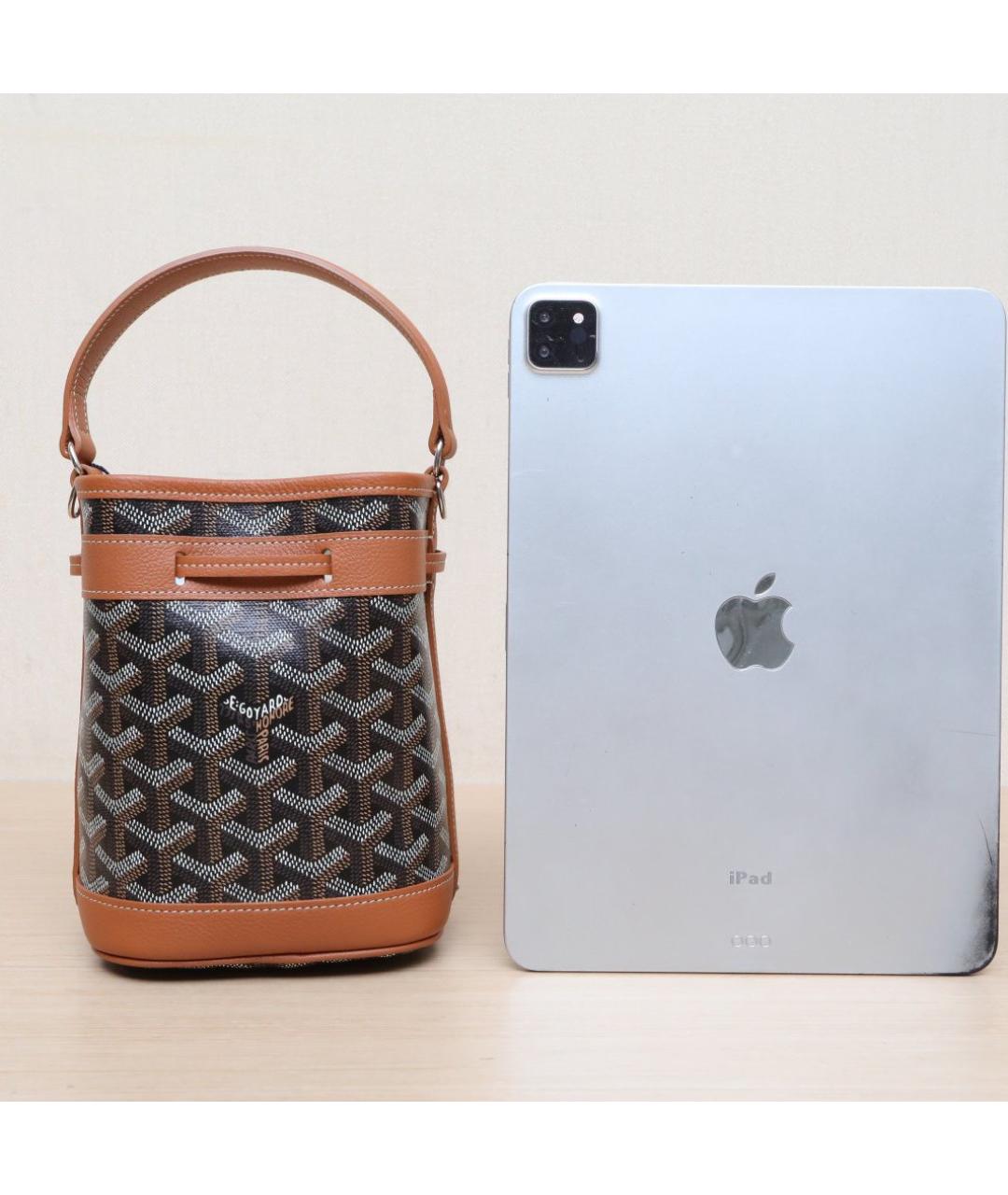 GOYARD Коричневая сумка с короткими ручками, фото 7