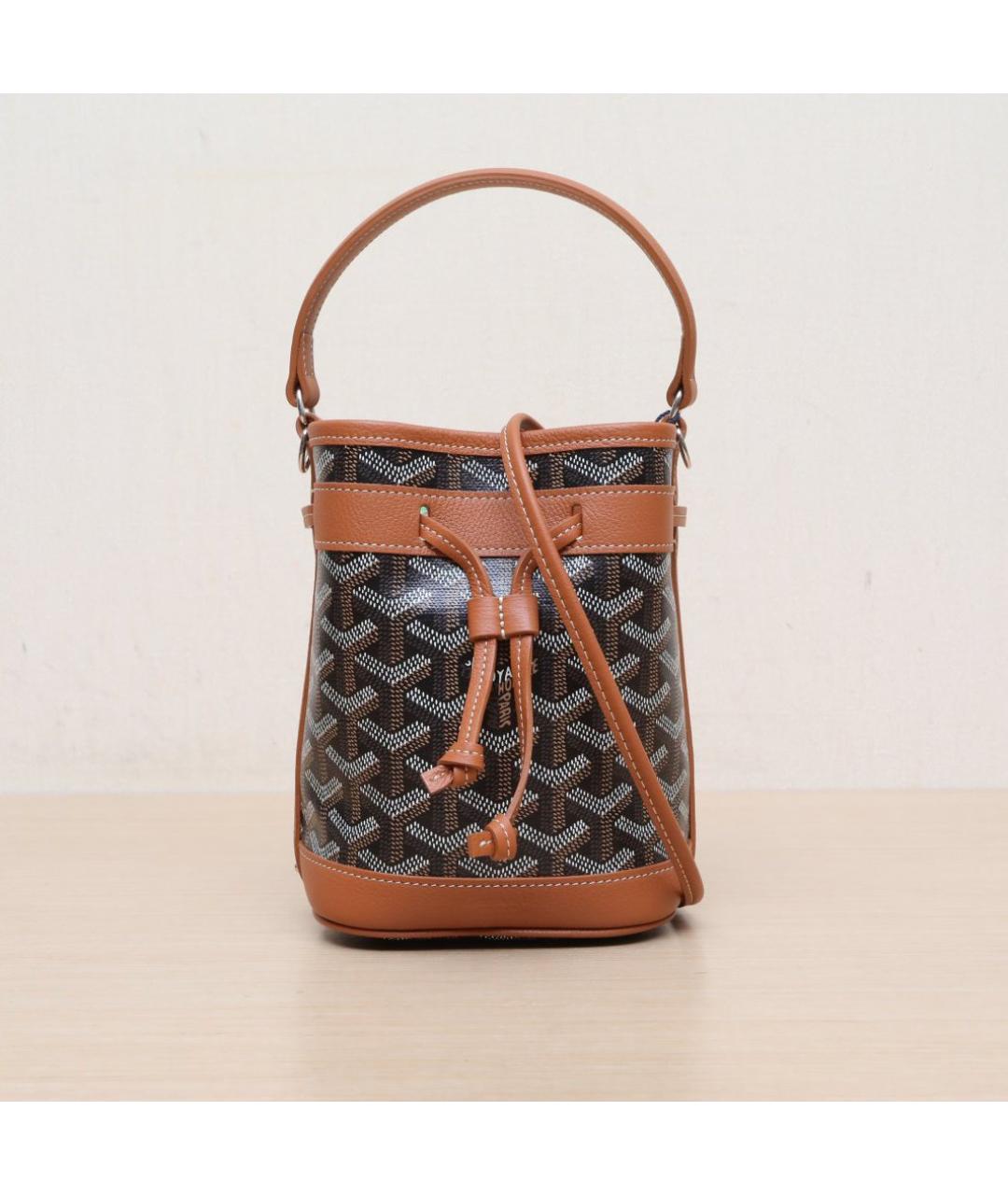 GOYARD Коричневая сумка с короткими ручками, фото 2