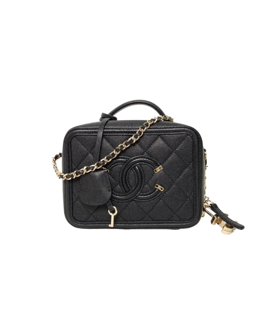 CHANEL Черная кожаная сумка через плечо, фото 9