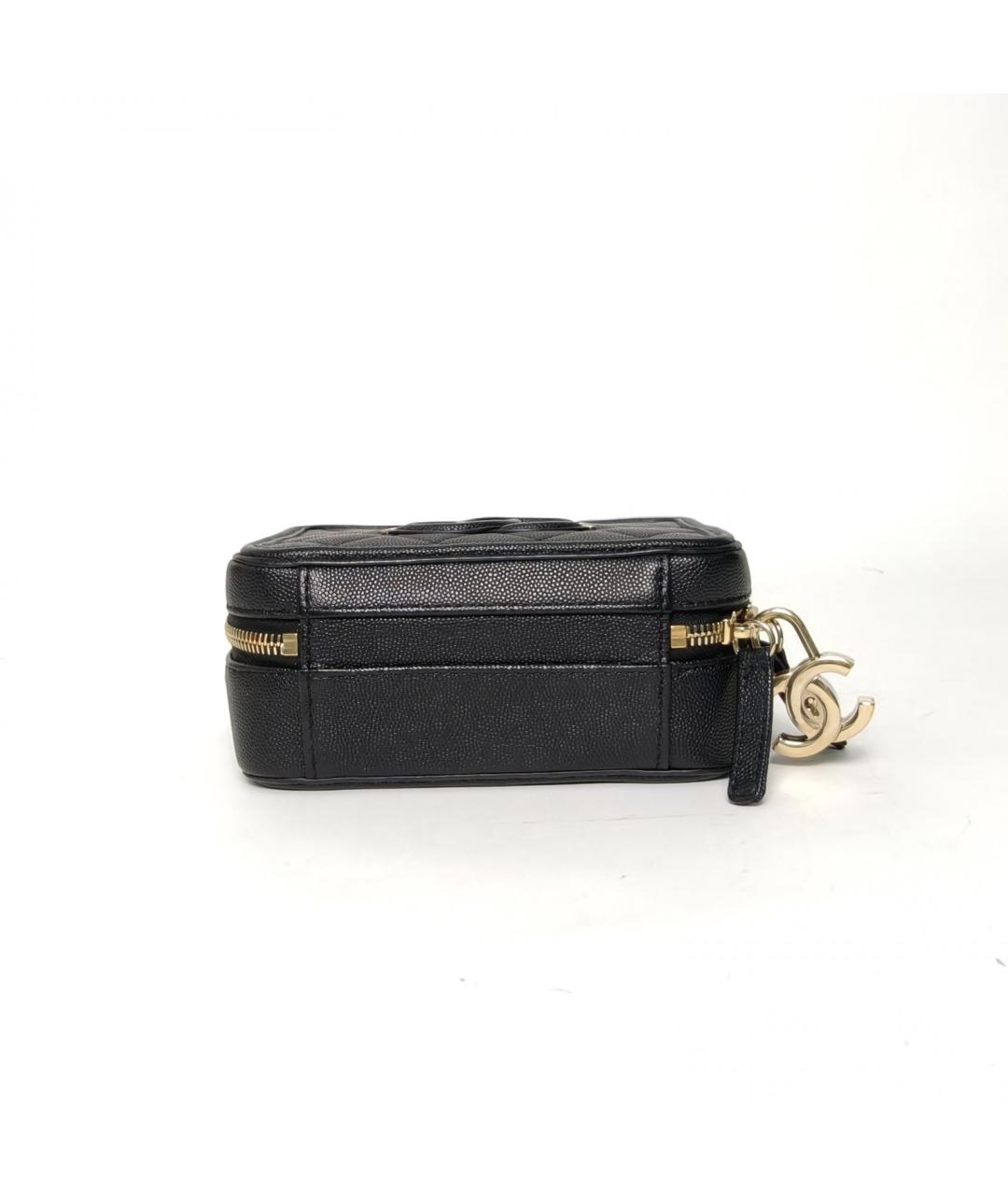 CHANEL Черная кожаная сумка через плечо, фото 6
