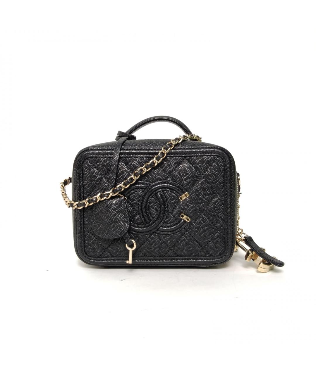CHANEL Черная кожаная сумка через плечо, фото 2