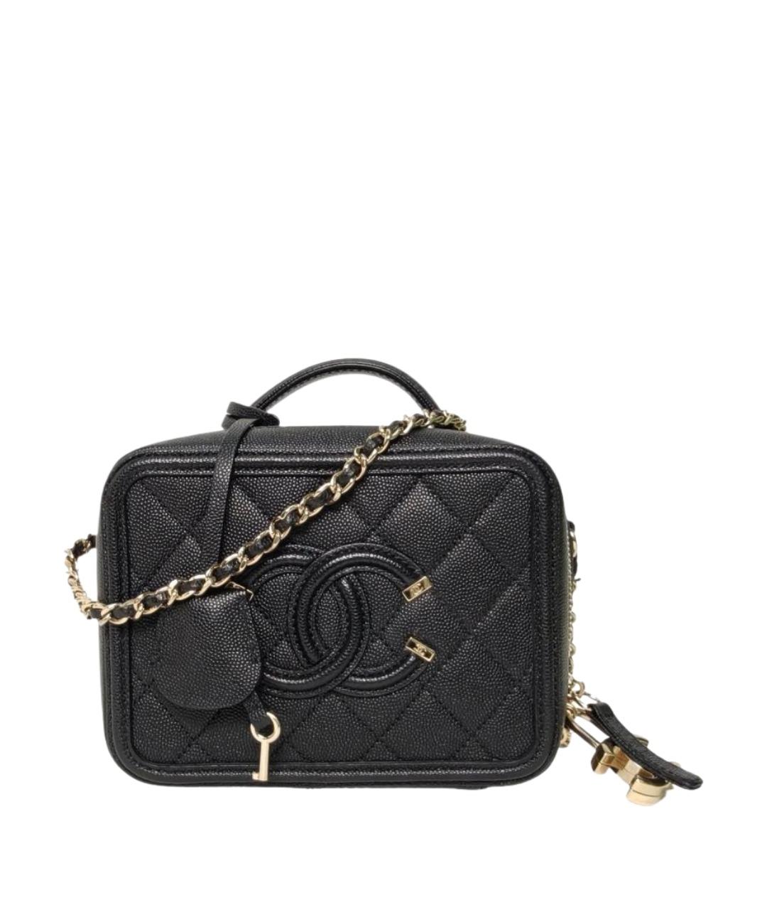 CHANEL Черная кожаная сумка через плечо, фото 1