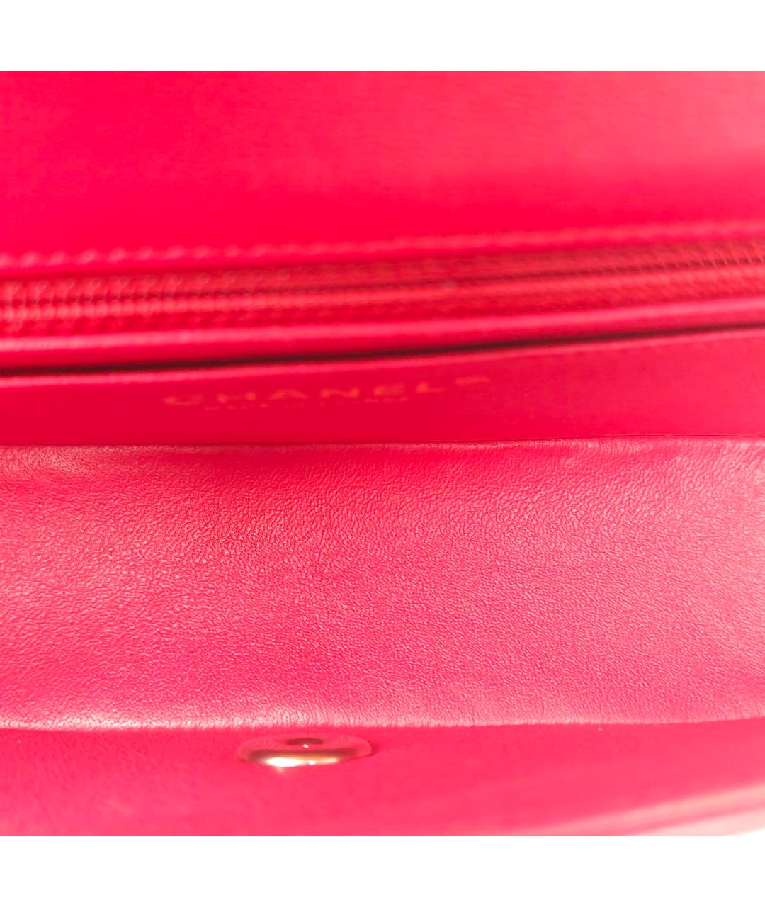 CHANEL Красная кожаная сумка через плечо, фото 8