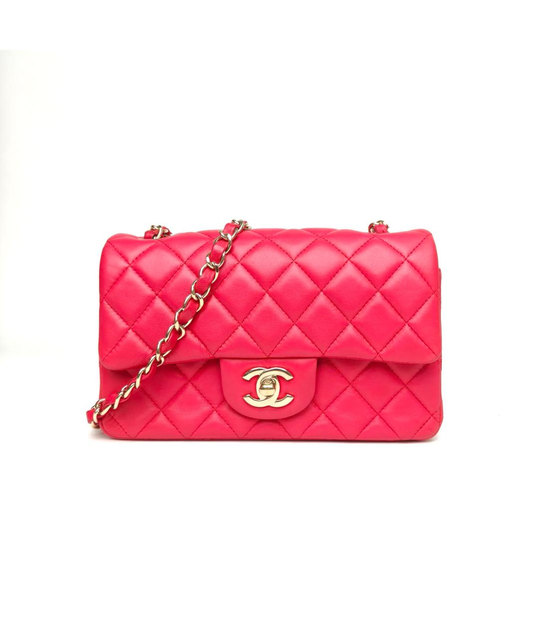 CHANEL Красная кожаная сумка через плечо, фото 2