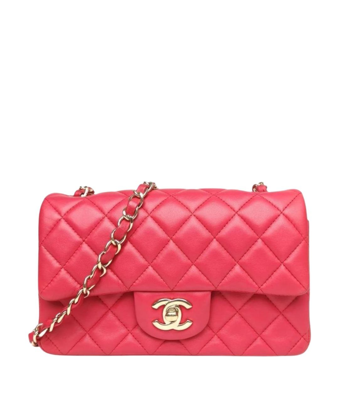 CHANEL Красная кожаная сумка через плечо, фото 1