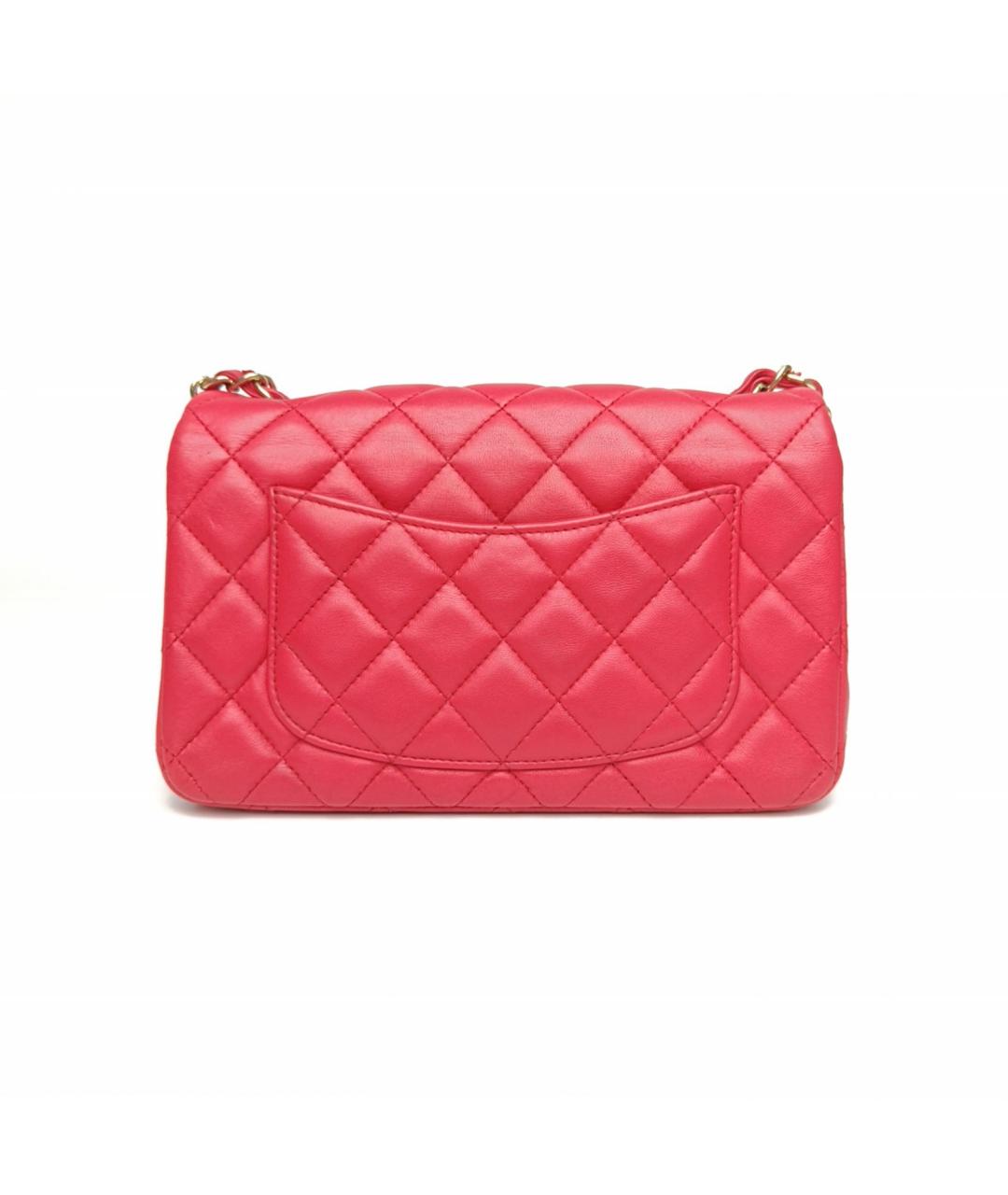 CHANEL Красная кожаная сумка через плечо, фото 4