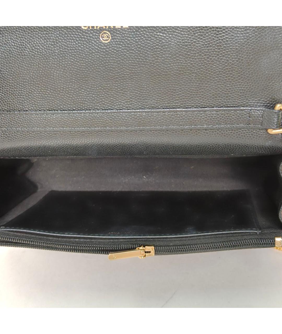 CHANEL Черная кожаная сумка через плечо, фото 4