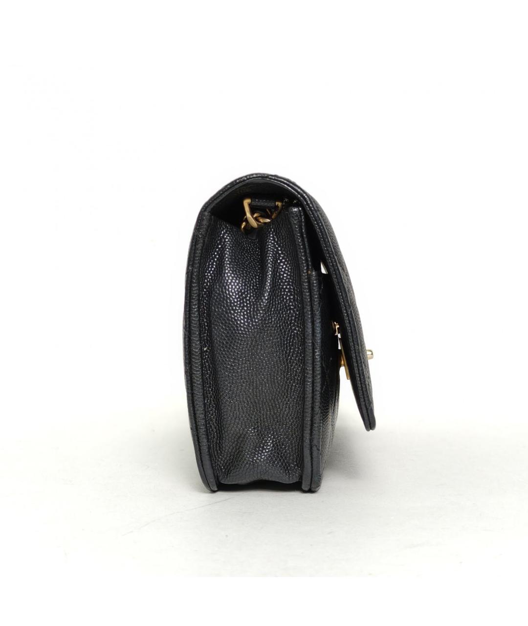 CHANEL Черная кожаная сумка через плечо, фото 8