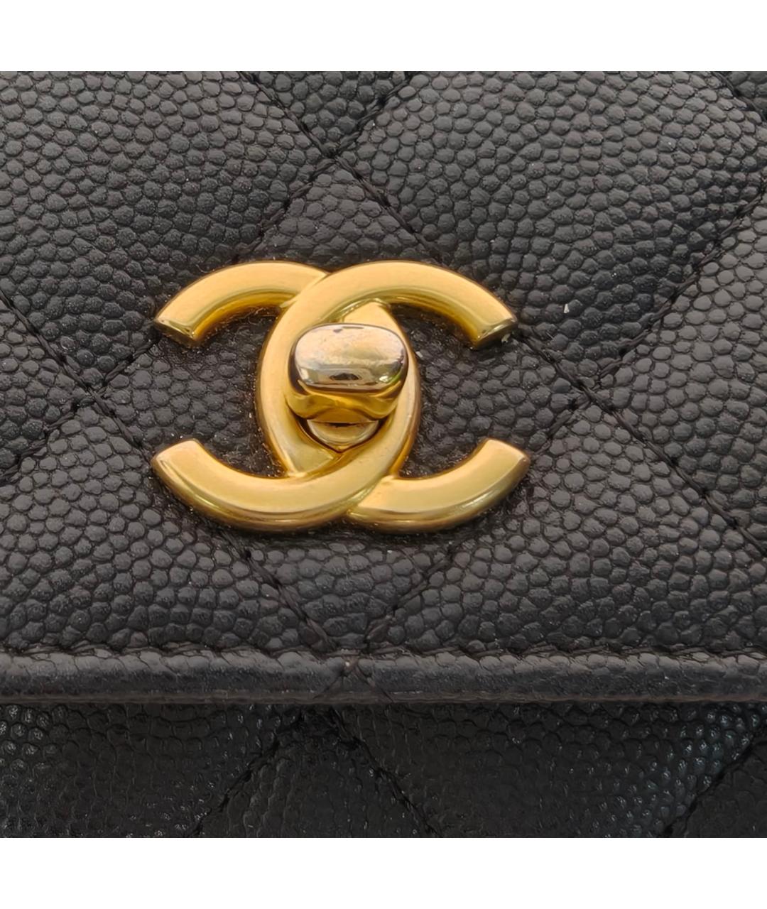 CHANEL Черная кожаная сумка через плечо, фото 3