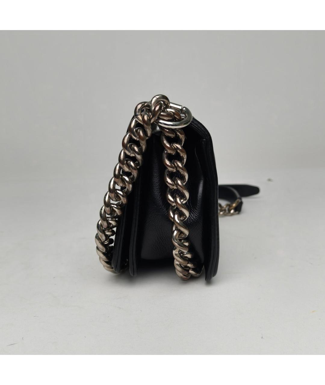 CHANEL Черная кожаная сумка через плечо, фото 8