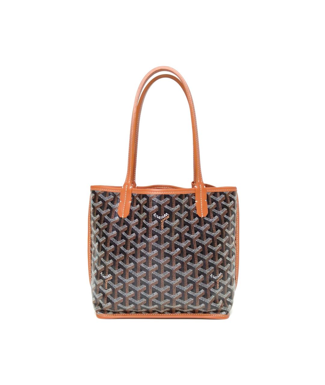 GOYARD Коричневая сумка с короткими ручками, фото 4