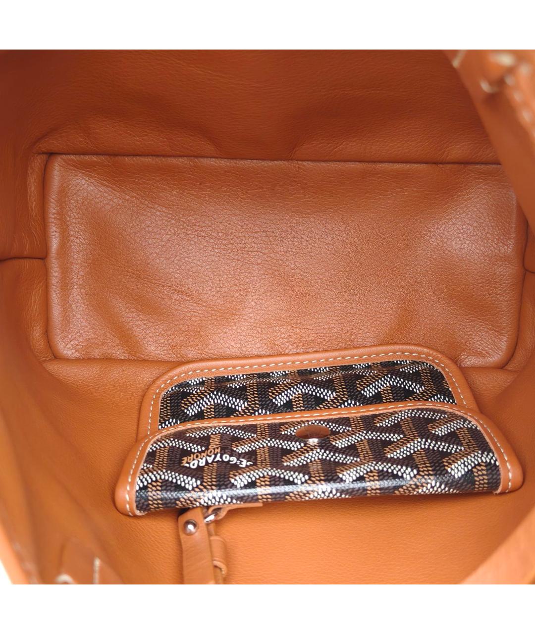 GOYARD Коричневая сумка с короткими ручками, фото 7