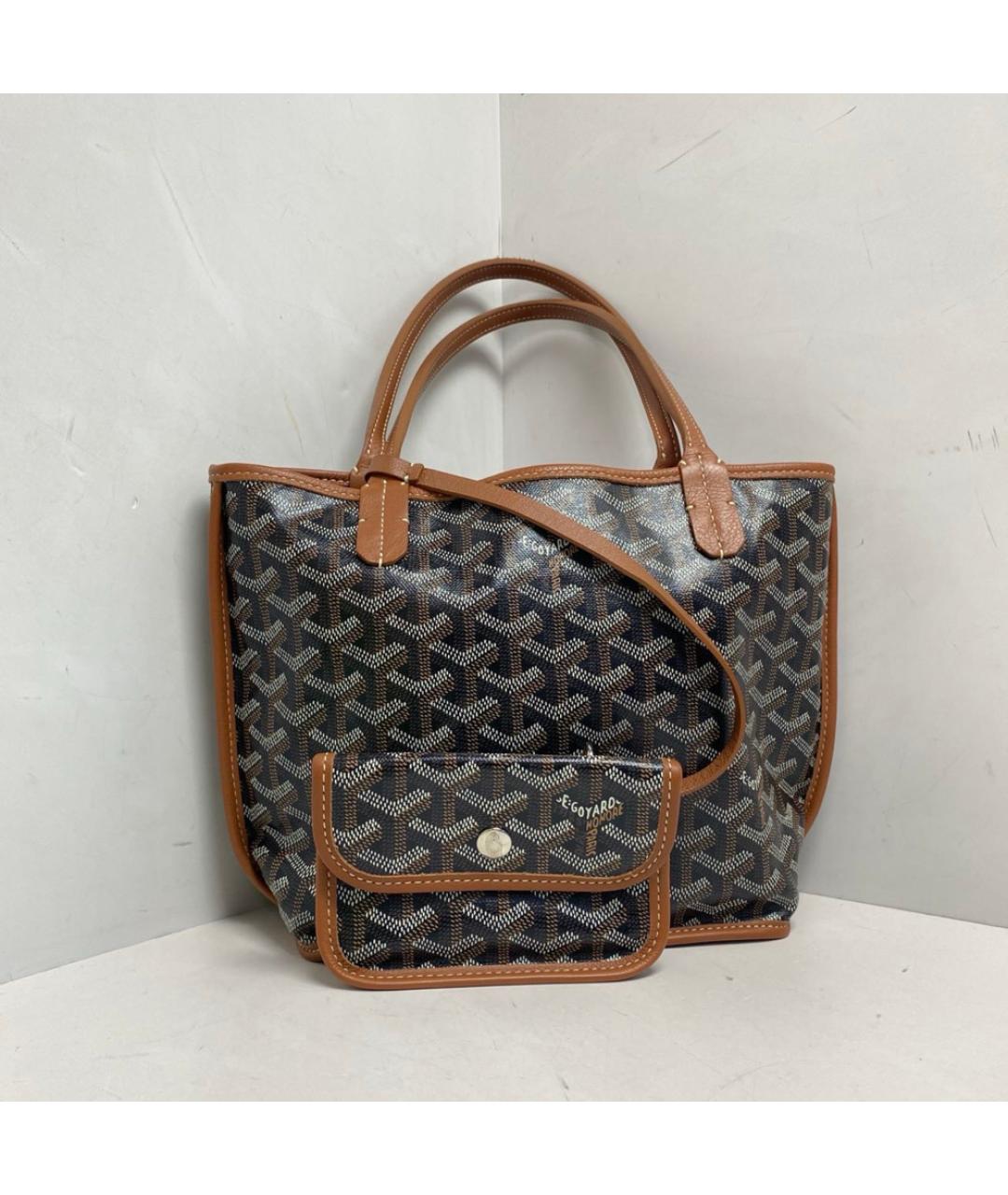 GOYARD Коричневая сумка с короткими ручками, фото 9