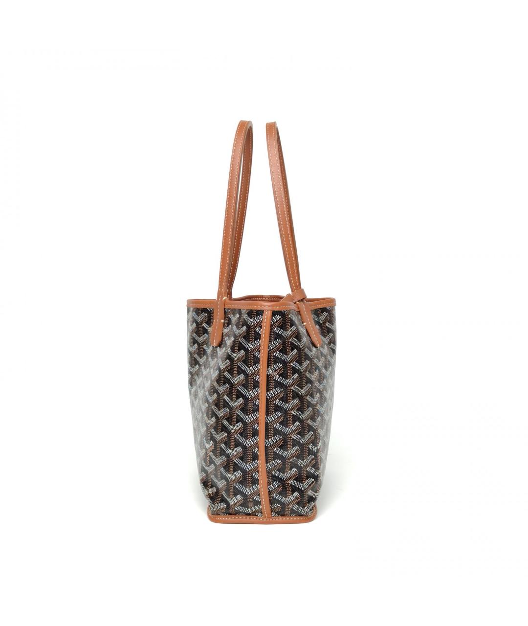GOYARD Коричневая сумка с короткими ручками, фото 5
