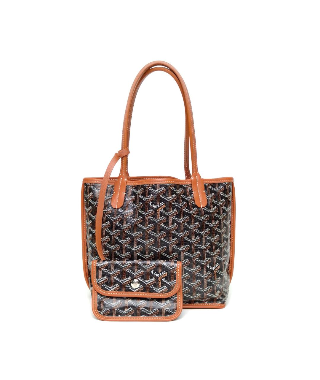 GOYARD Коричневая сумка с короткими ручками, фото 8