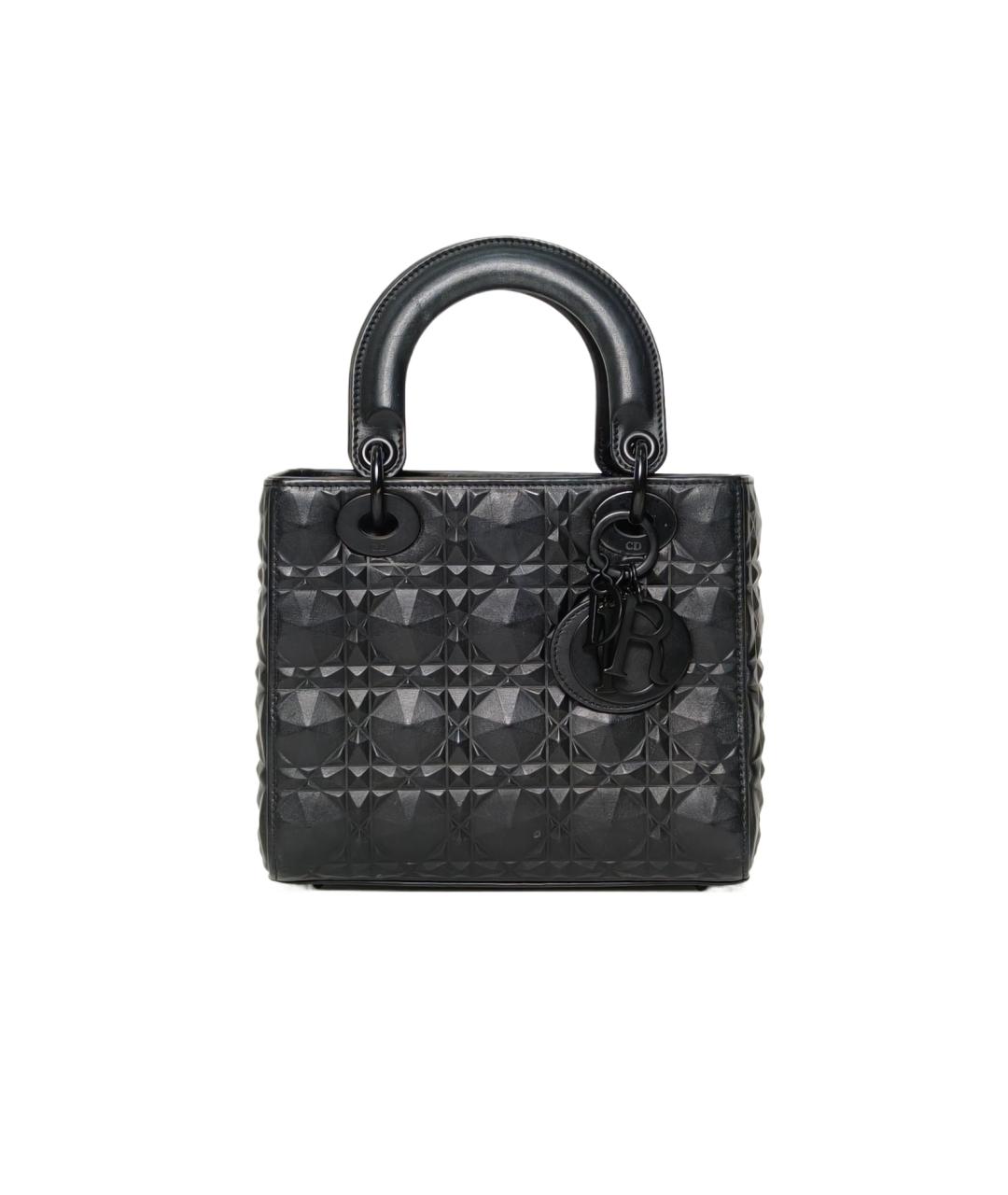 CHRISTIAN DIOR Черная кожаная сумка через плечо, фото 9