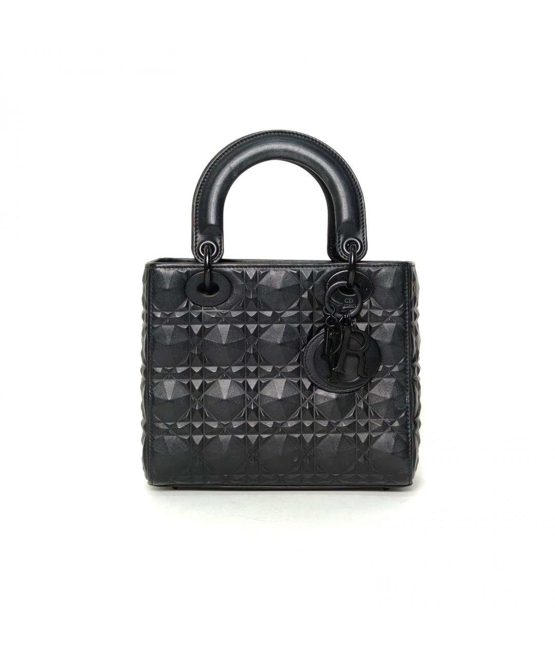 CHRISTIAN DIOR Черная кожаная сумка через плечо, фото 2