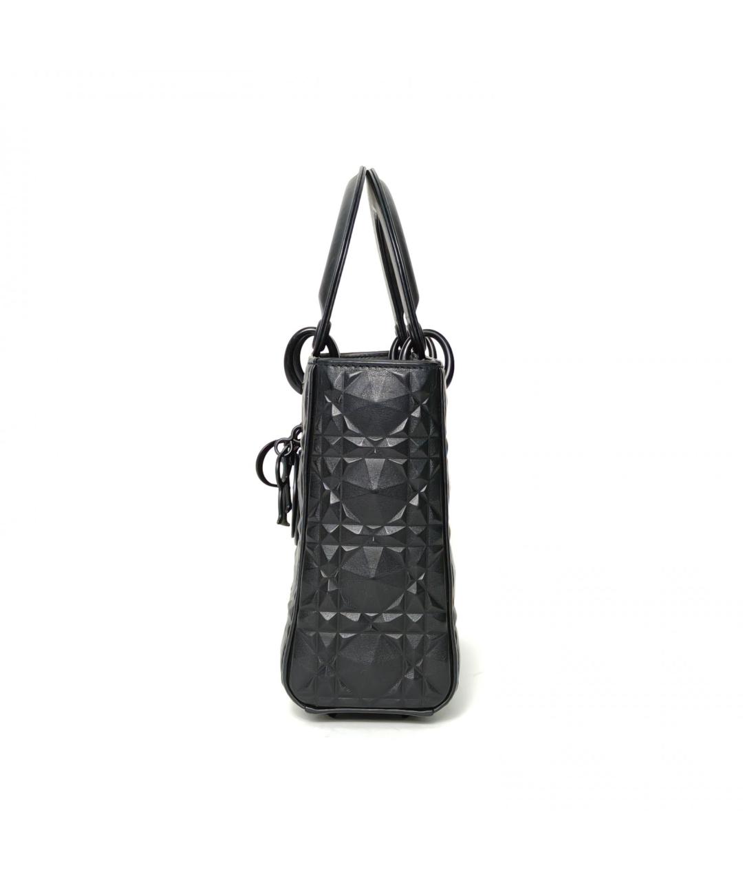 CHRISTIAN DIOR Черная кожаная сумка через плечо, фото 5