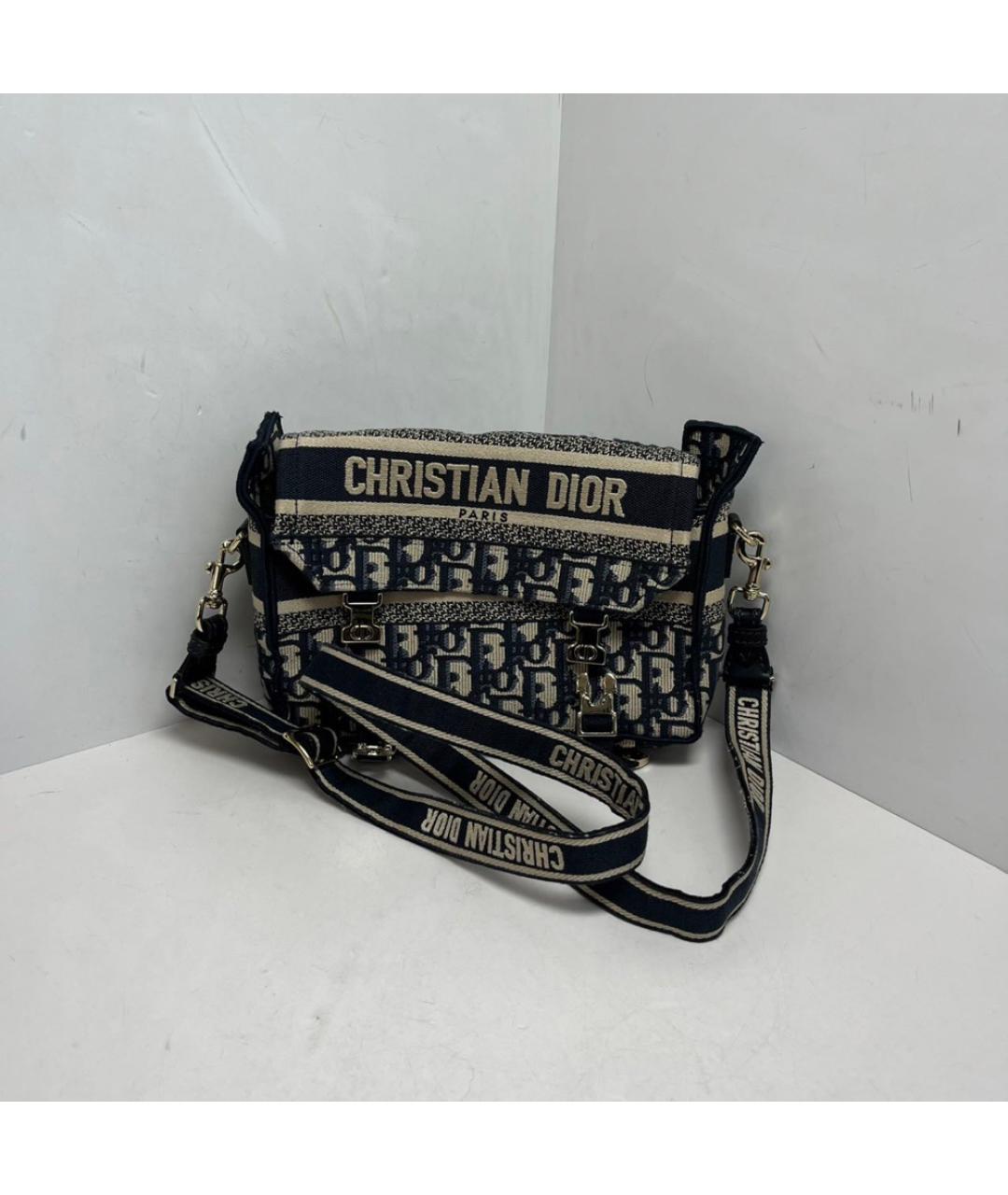 CHRISTIAN DIOR Темно-синяя сумка через плечо, фото 8