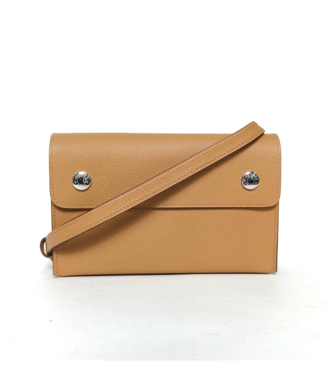 HERMES Коричневая кожаная сумка через плечо, фото 2