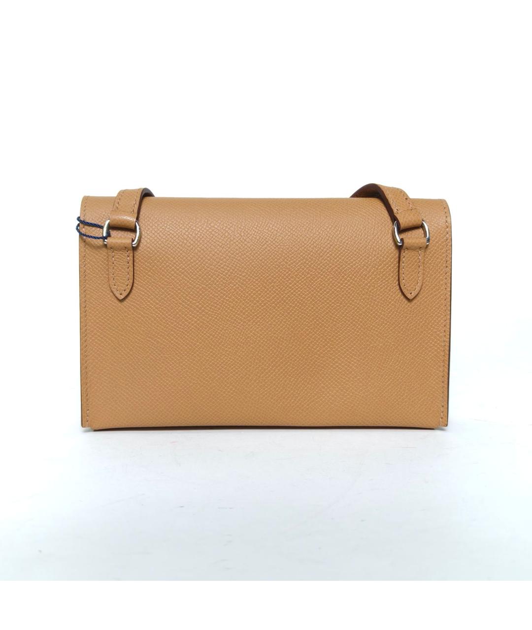 HERMES Коричневая кожаная сумка через плечо, фото 4