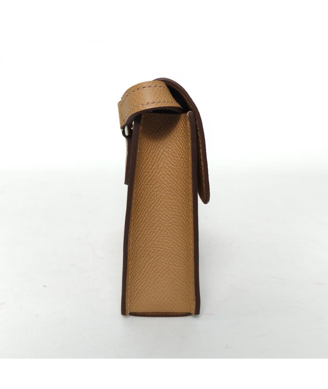 HERMES Коричневая кожаная сумка через плечо, фото 5