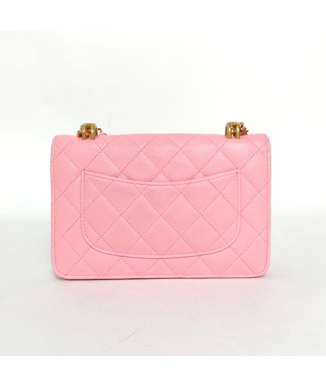 CHANEL Розовая кожаная сумка через плечо, фото 4