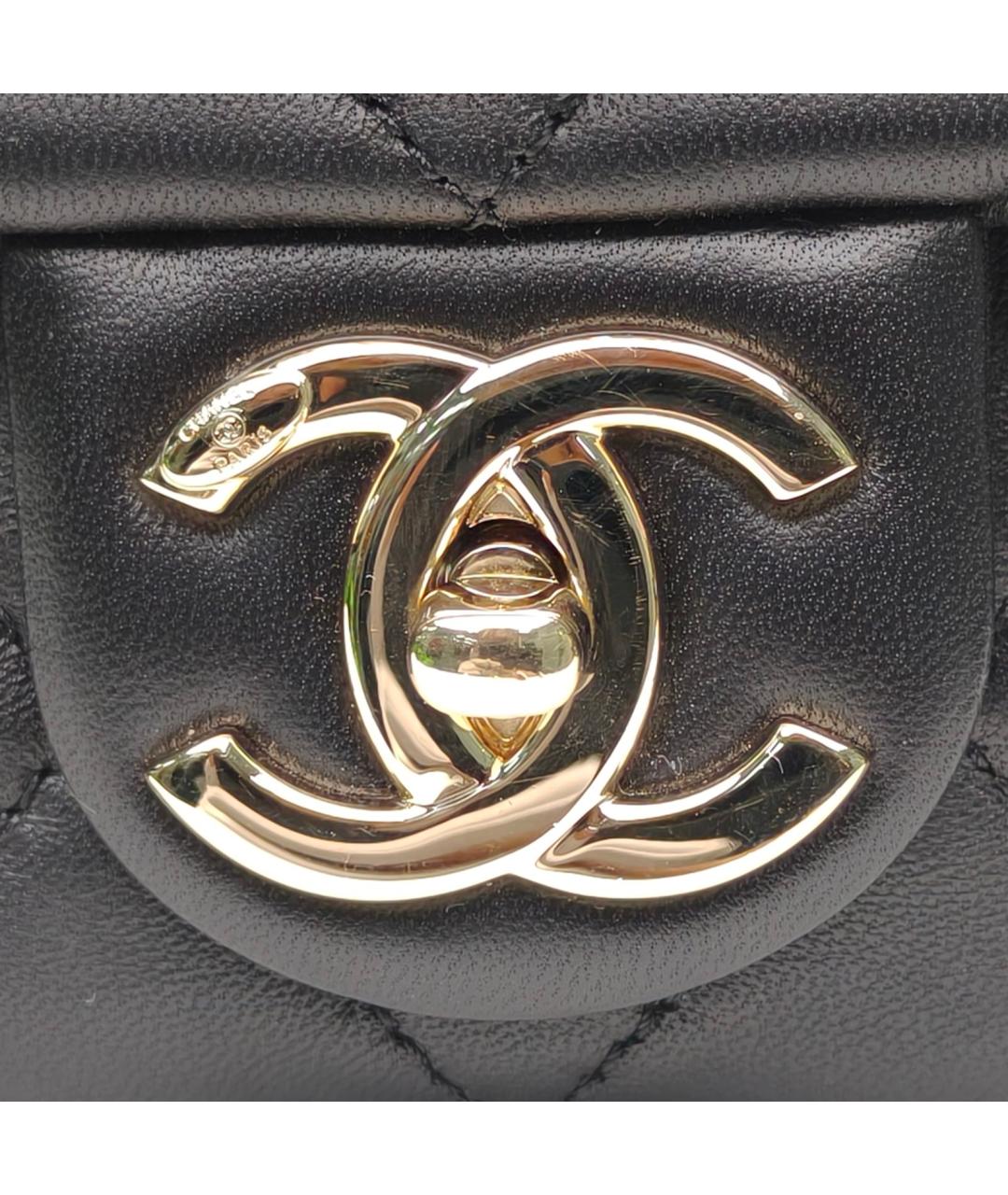 CHANEL Черная кожаная сумка через плечо, фото 7