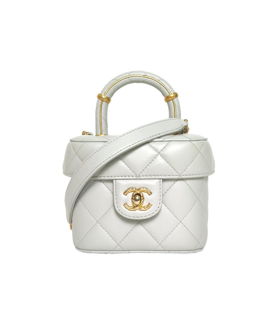 CHANEL Белая кожаная сумка через плечо, фото 9