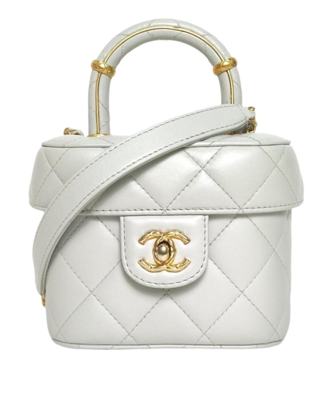 CHANEL Белая кожаная сумка через плечо, фото 1