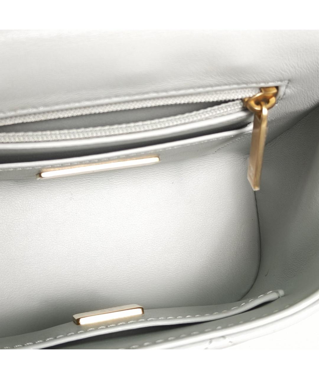 CHANEL Белая кожаная сумка через плечо, фото 8