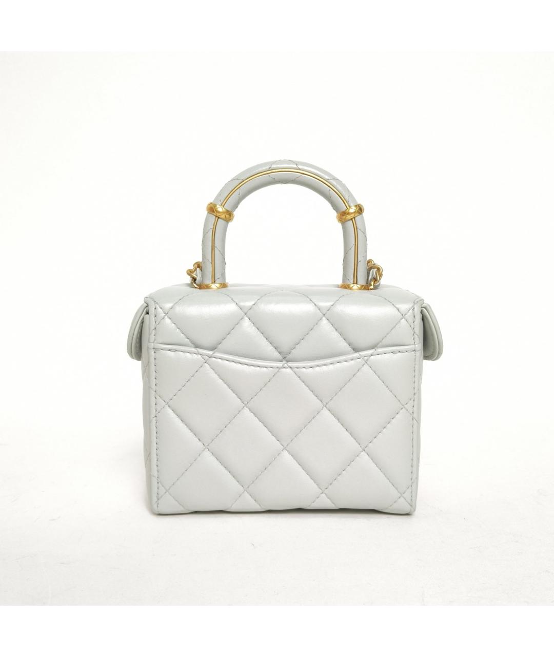 CHANEL Белая кожаная сумка через плечо, фото 4