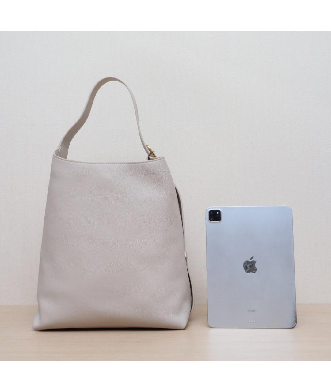 LOUIS VUITTON Серая кожаная сумка через плечо, фото 6