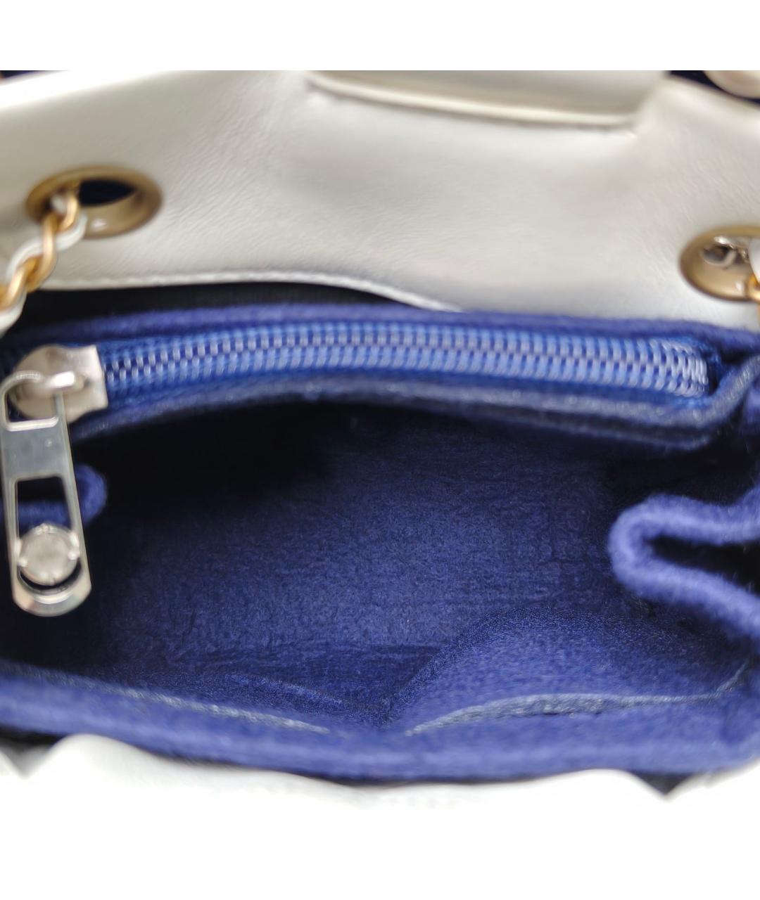 CHANEL Белая кожаная сумка с короткими ручками, фото 9