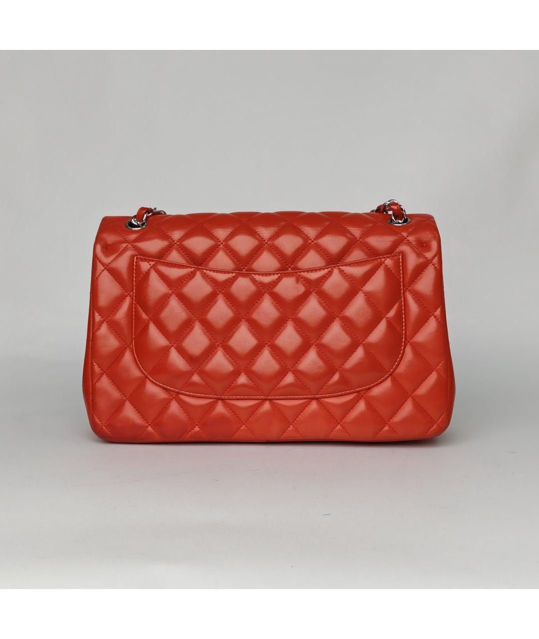 CHANEL Красная кожаная сумка через плечо, фото 4