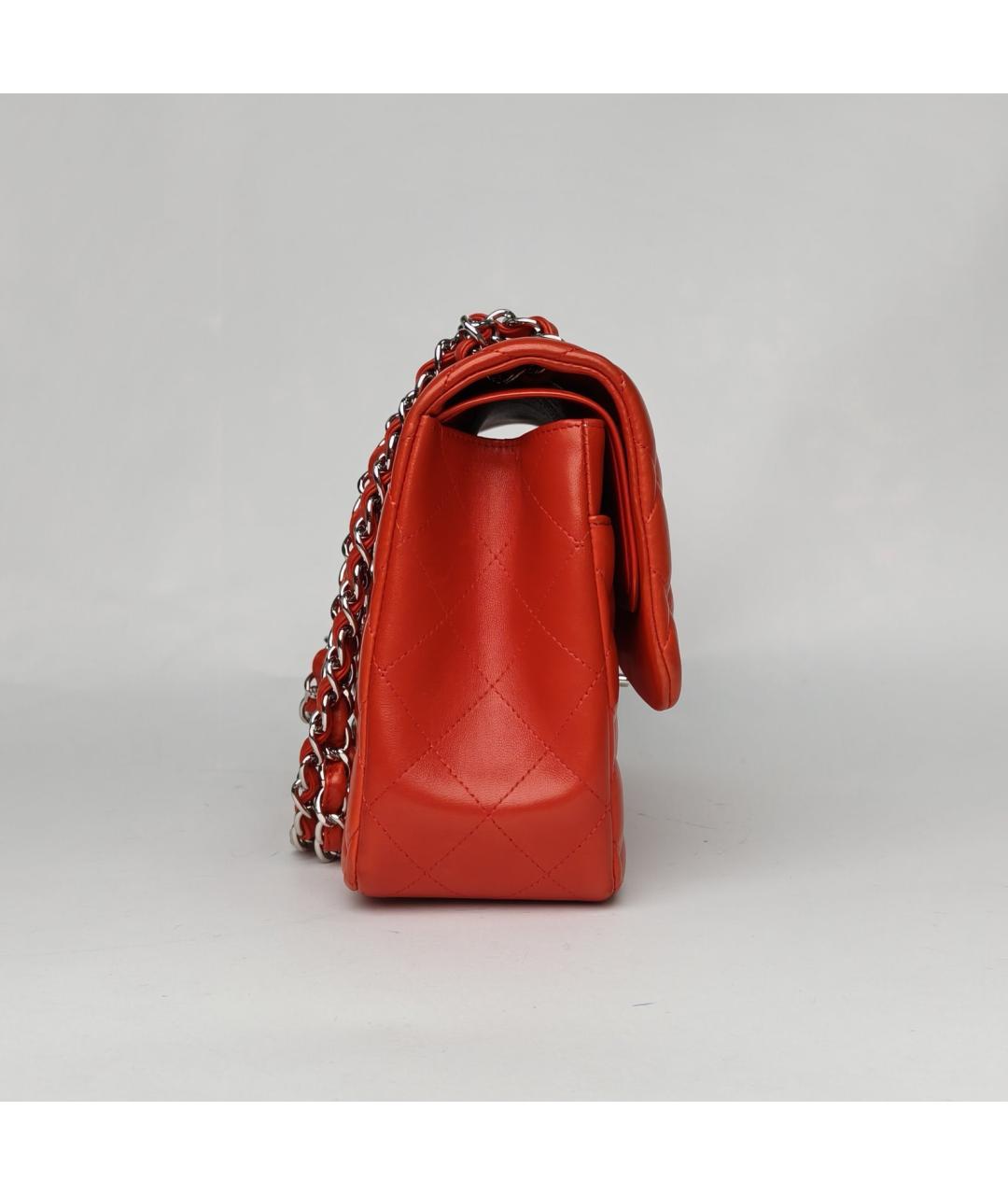 CHANEL Красная кожаная сумка через плечо, фото 5
