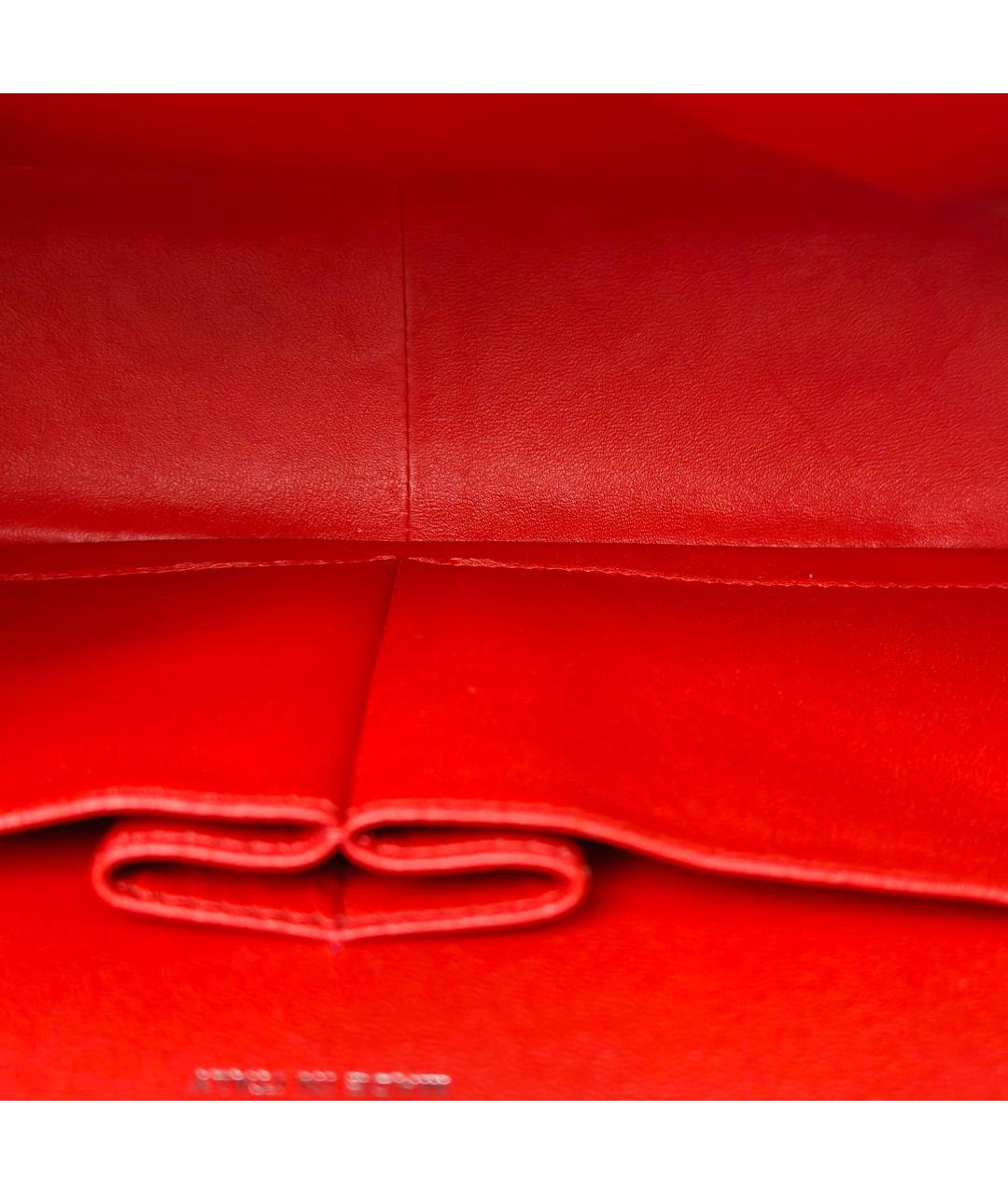 CHANEL Красная кожаная сумка через плечо, фото 8