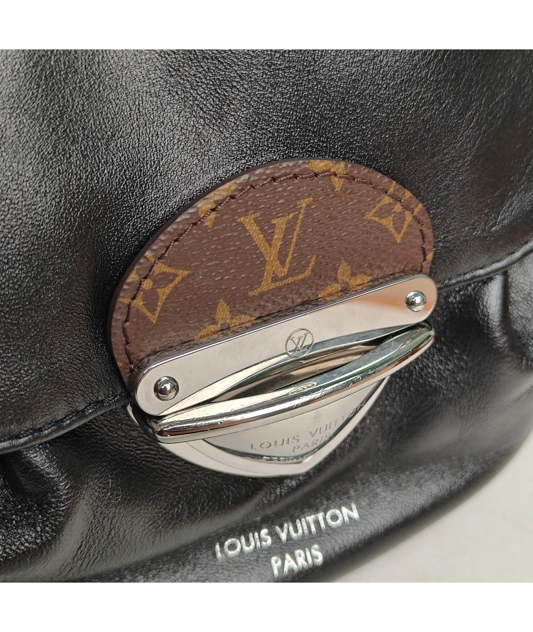 LOUIS VUITTON Черная кожаная сумка через плечо, фото 8