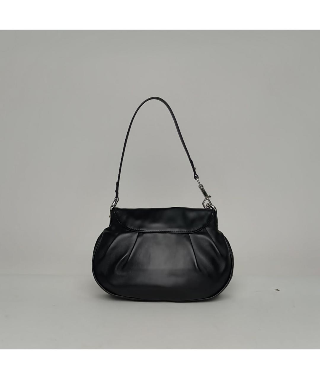 LOUIS VUITTON Черная кожаная сумка через плечо, фото 4