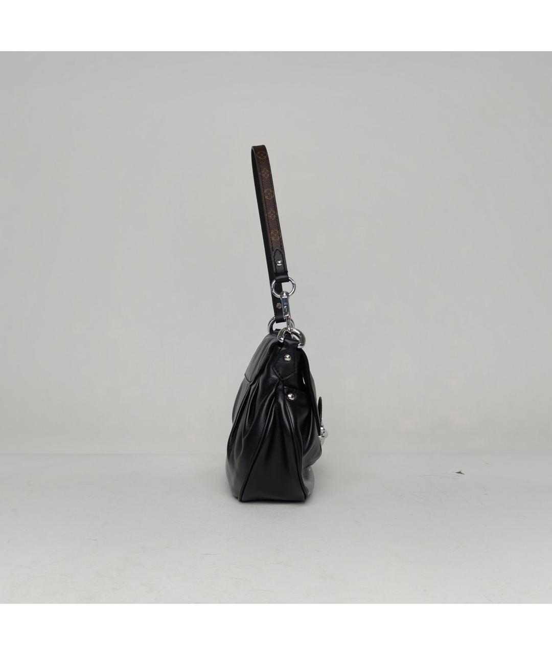 LOUIS VUITTON Черная кожаная сумка через плечо, фото 5