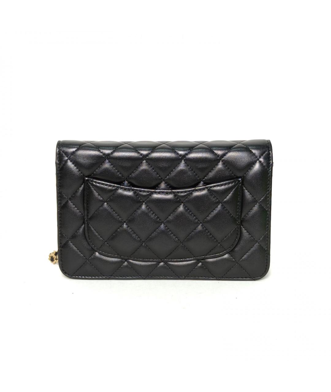 CHANEL Черная кожаная сумка через плечо, фото 4