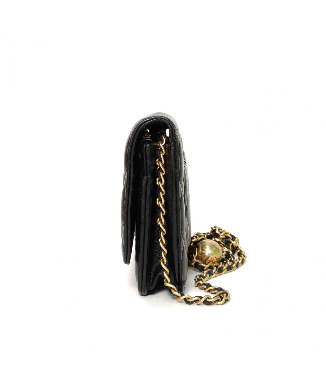 CHANEL Черная кожаная сумка через плечо, фото 5