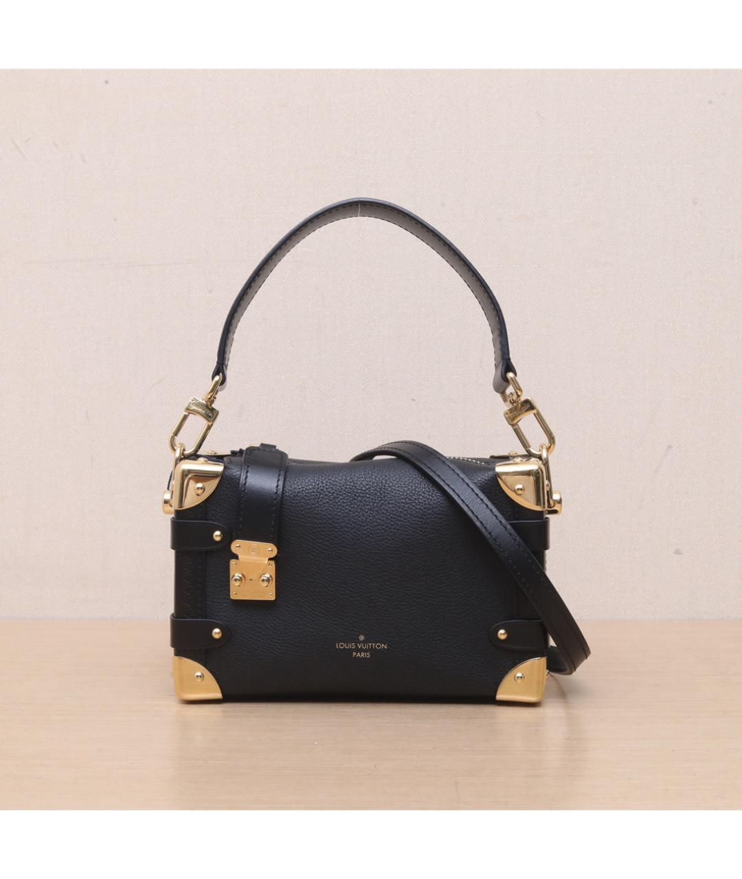 LOUIS VUITTON Черная кожаная сумка через плечо, фото 2