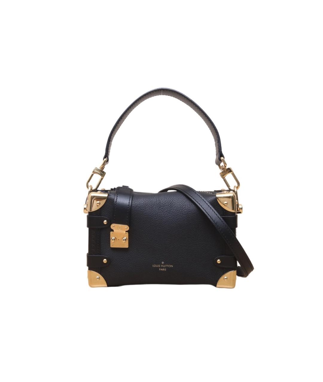 LOUIS VUITTON Черная кожаная сумка через плечо, фото 9