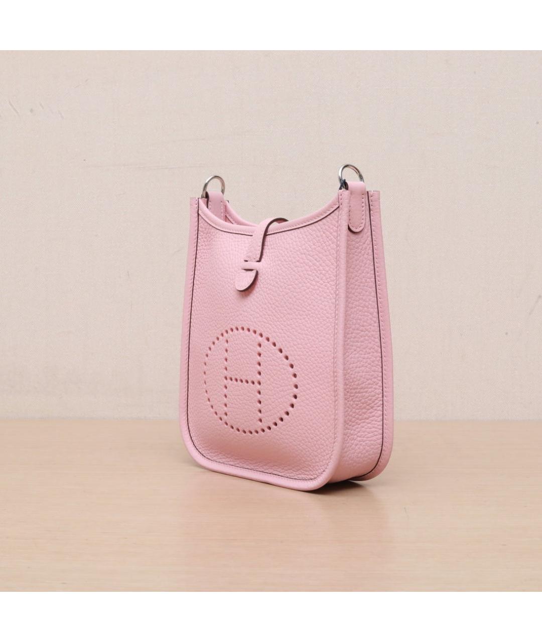 HERMES Розовая кожаная сумка через плечо, фото 4